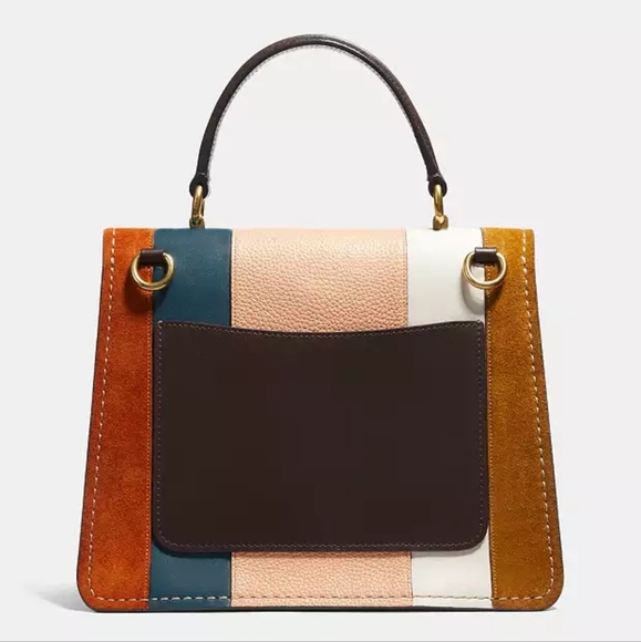 Coach Parker Top Handle With Patchwork Strips - Picture 8 of 10
